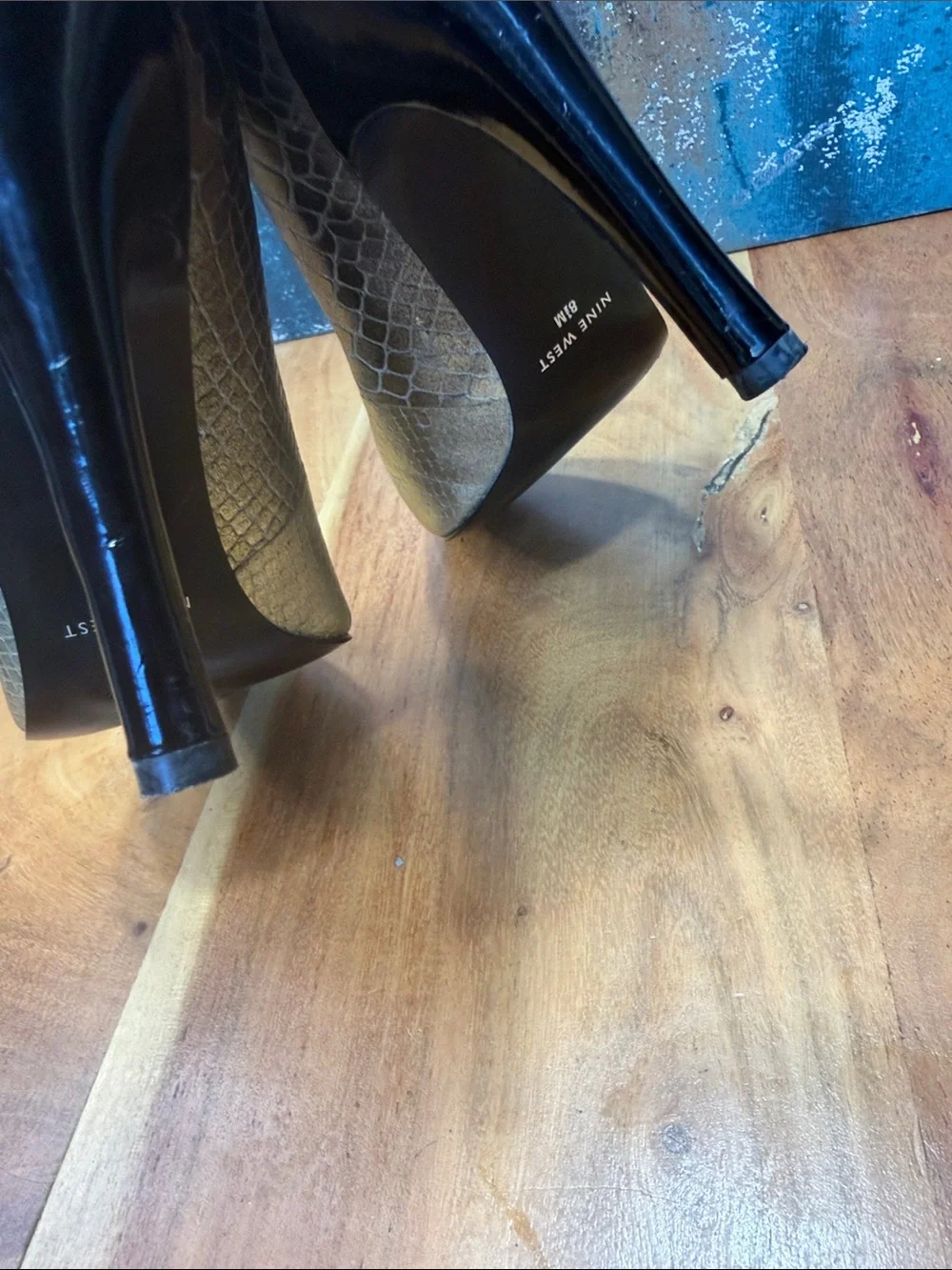 Nine West 2010s Classic Ombré Snakeskin Leather Pumps Heels 8.5 (GUC)